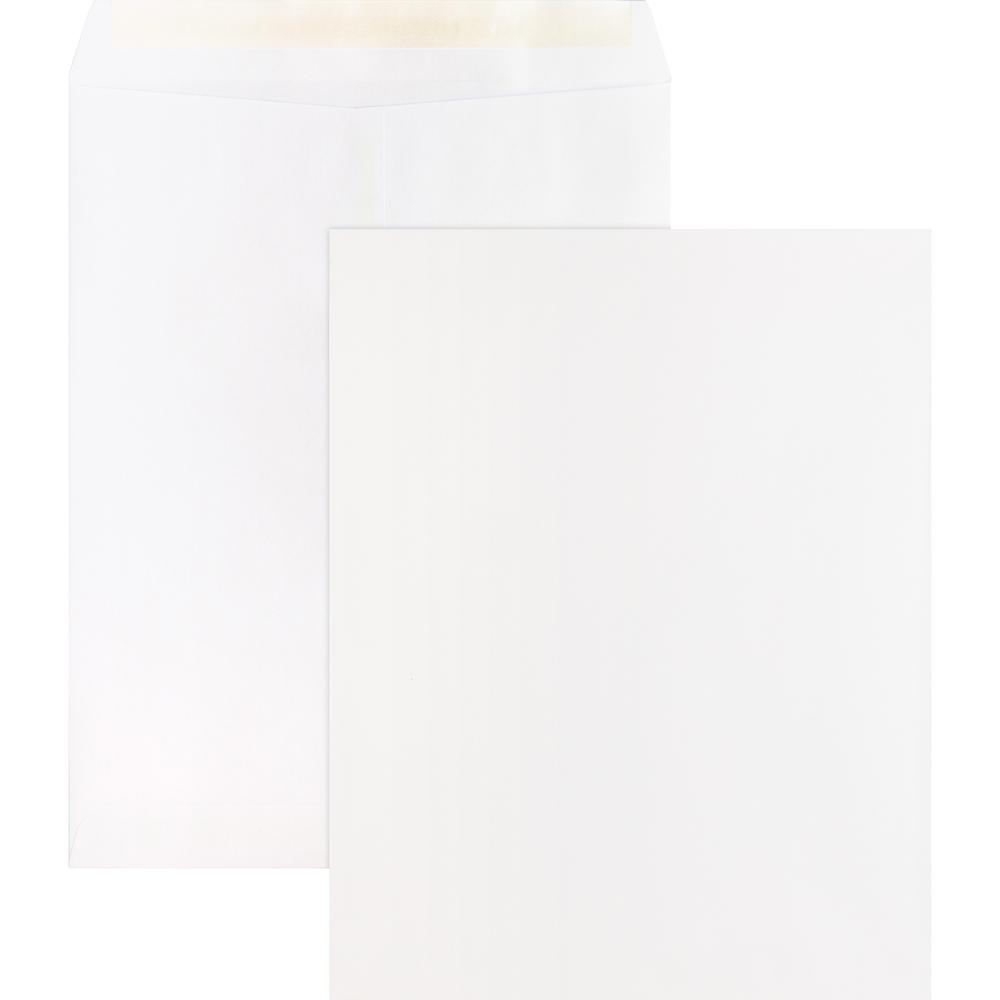 Business Source Self Sealing Catalog Envelopes - Catalog - 10" Width x 13" Length - 28 lb - Peel & Seal - White - Wove - 100 / Box. Picture 8