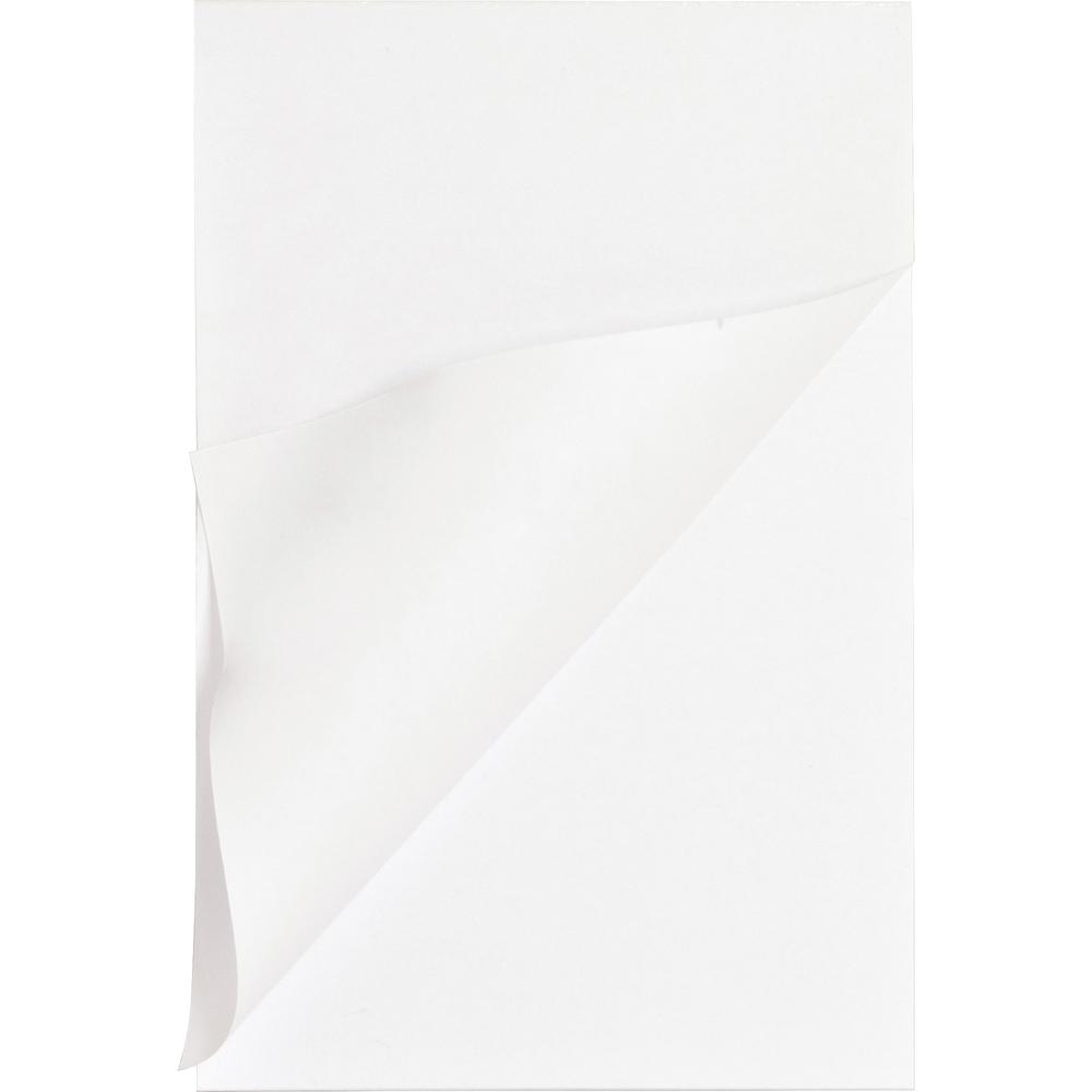 Business Source Plain Memo Pads - 100 Sheets - Plain - Glued - Unruled Front Ruling - 15 lb Basis Weight - 4" x 6" Sheet Size - White Paper - Chipboard Backing - 1 Dozen. Picture 3