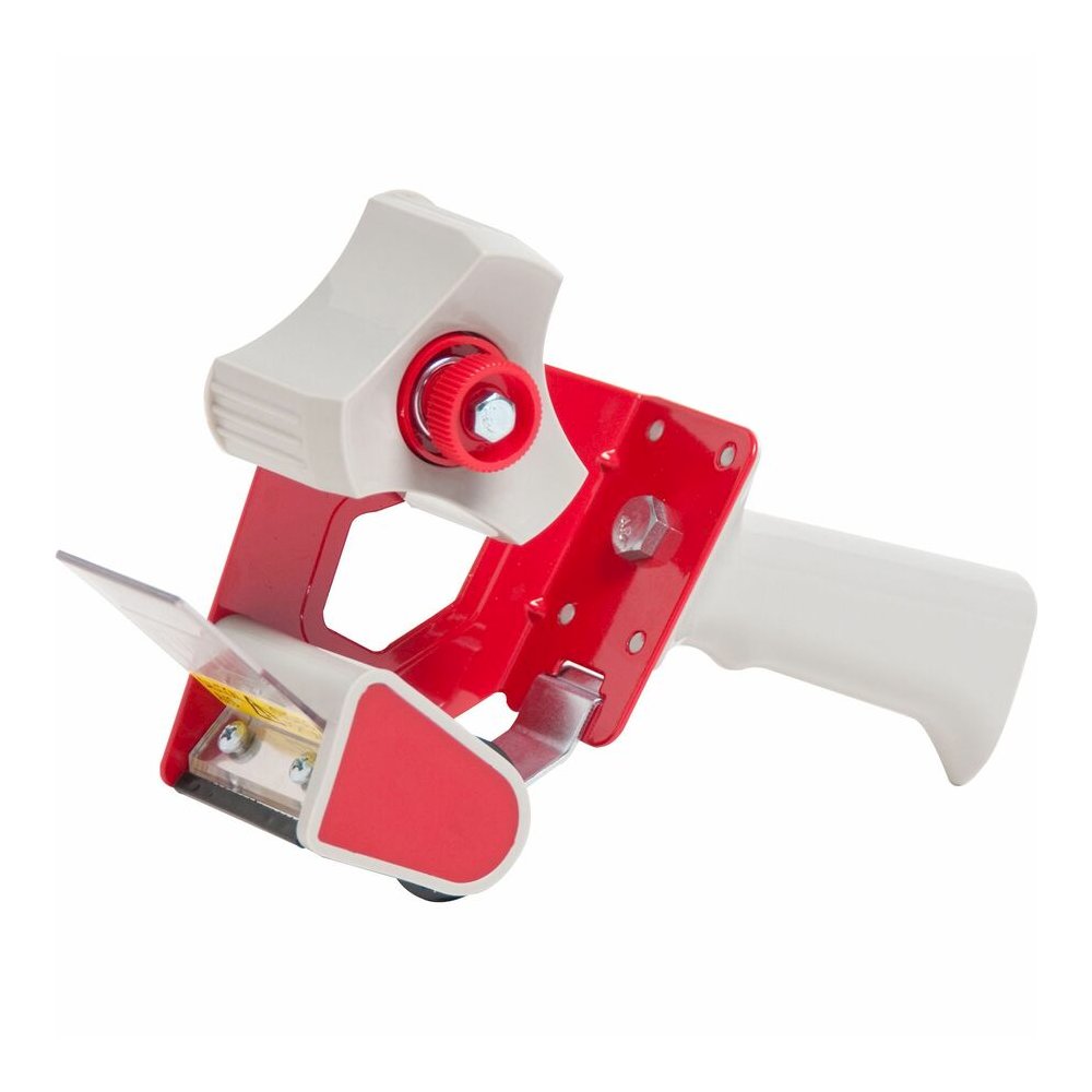 Business Source Pistol Grip Tape Dispenser - 3" Core - Adjustable Tension Mechanism - Red - 1 Each. Picture 2