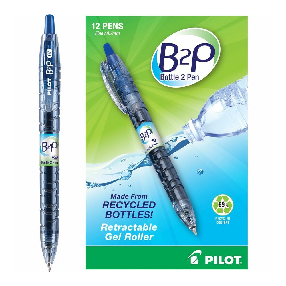 Pilot Fine Point Gel Pens - Refillable - Retractable - Blue Ink - Gel-based - Plastic Barrel - 1 Dozen. Picture 5