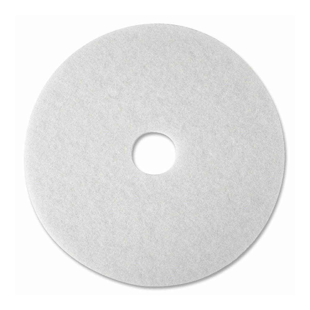 3M White Super Polish Pads - Round - 20" Diameter - Polishing, Floor, Buffing, Scrubbing - Wood Floor - 600 rpm Maximum Speed Supported - Textured, Adhesive, Durable, Scuff Mark Remover, Heel Mark Rem. Picture 2