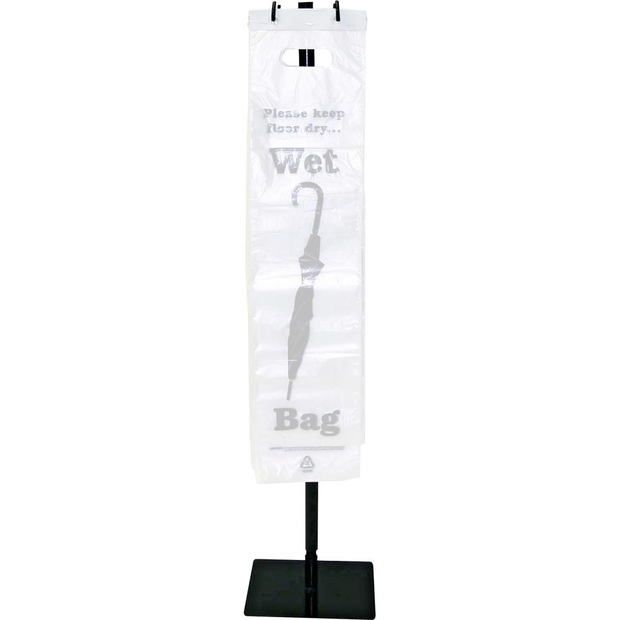 Tatco Portable Umbrella Bag Stand - 40" Height x 10" Width - Steel - Black. Picture 2
