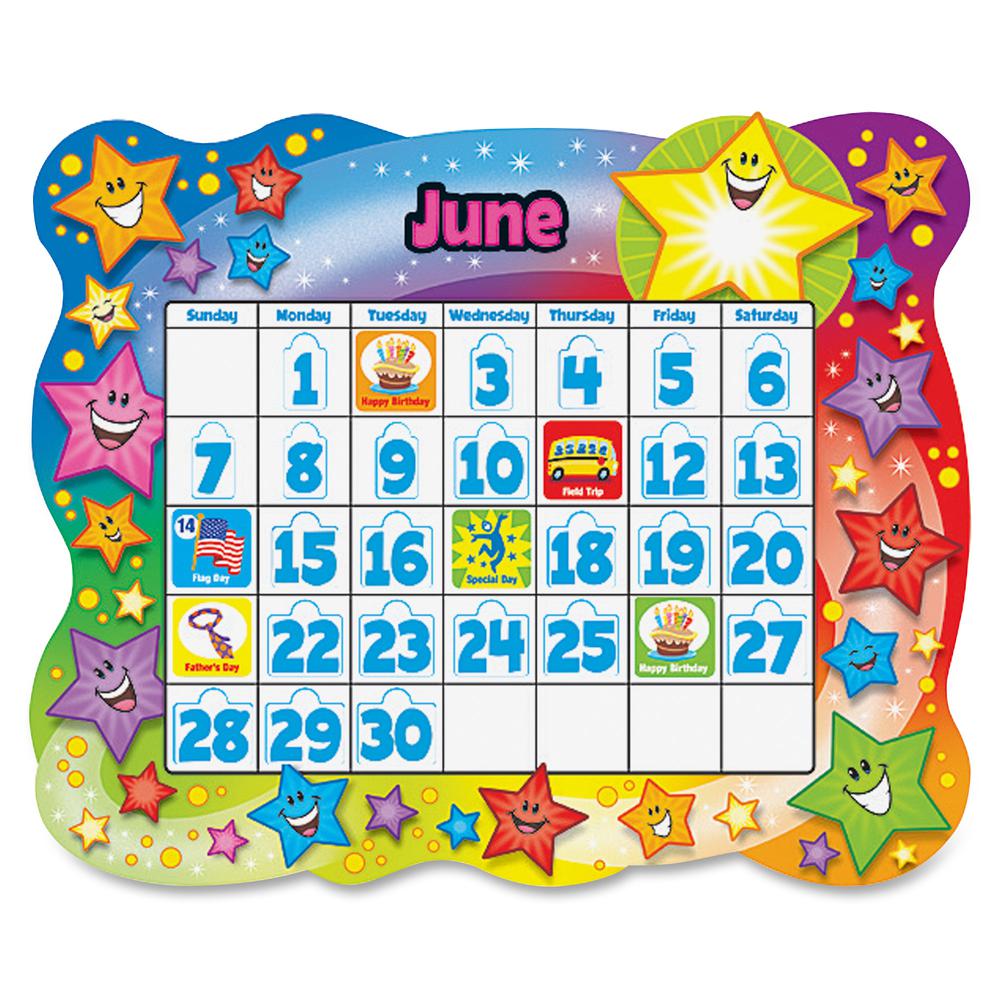 Trend Star Calendar Bulletin Board Set - Durable - 26 Trend Star Calendar Bulletin Board Set - Durable - 26