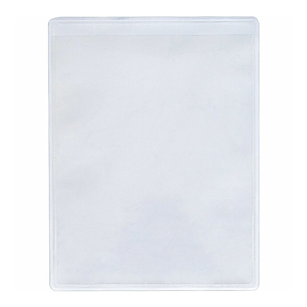 Business Source Self-Adhesive Shop Ticket Holders - 8.5" Height x 11" Width - Vinyl - Clear - 50 / Box. Picture 5