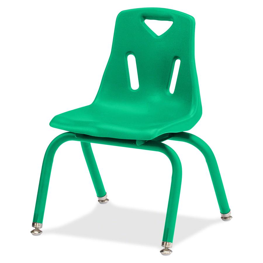 Jonti-Craft Berries Stacking Chair - Steel Frame - Four-legged Base - Green - Polypropylene - 1 Each. Picture 4