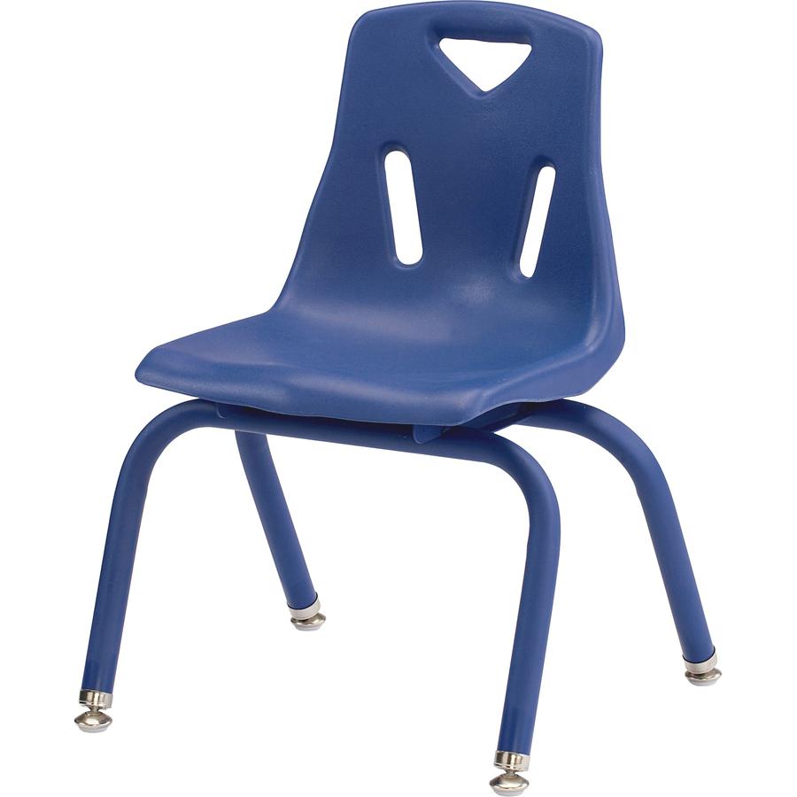 Jonti-Craft Berries Plastic Chair with Powder Coated Legs - Steel Frame - Four-legged Base - Blue - Polypropylene - 1 Each. Picture 5
