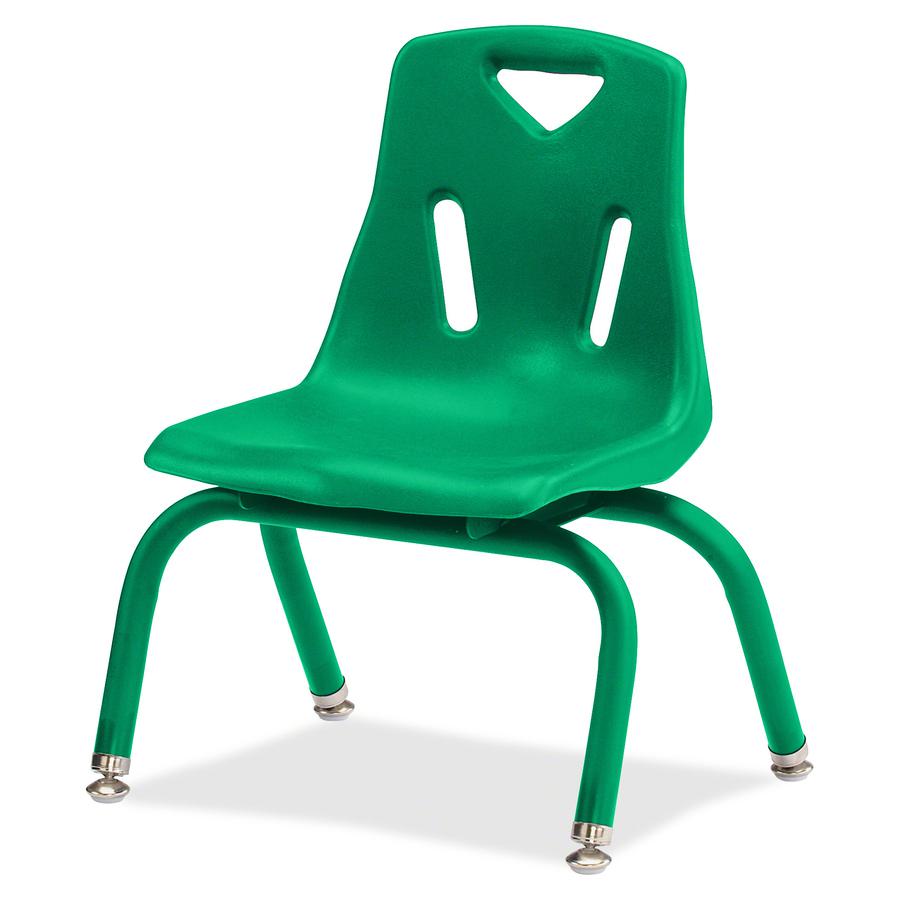 Jonti-Craft Berries Plastic Chair with Powder Coated Legs - Steel Frame - Four-legged Base - Green - Polypropylene - 1 Each. Picture 5