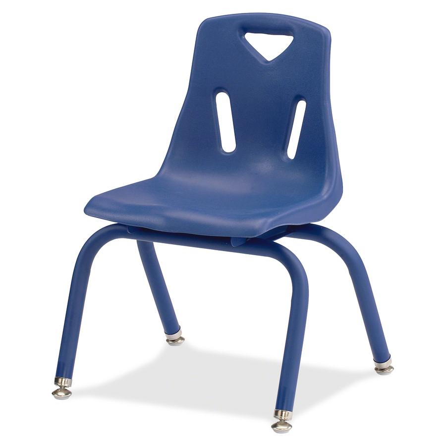 Jonti-Craft Berries Plastic Chair with Powder Coated Legs - Steel Frame - Four-legged Base - Blue - Polypropylene - 1 Each. Picture 5