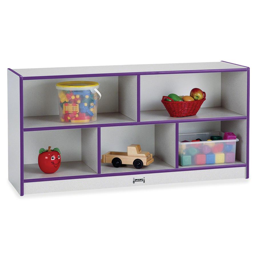 Jonti-Craft Rainbow Accents Toddler Single Storage - 24.5" Height x 48" Width x 15" Depth - Laminated, Durable - Purple - Rubber - 1 Each. Picture 5