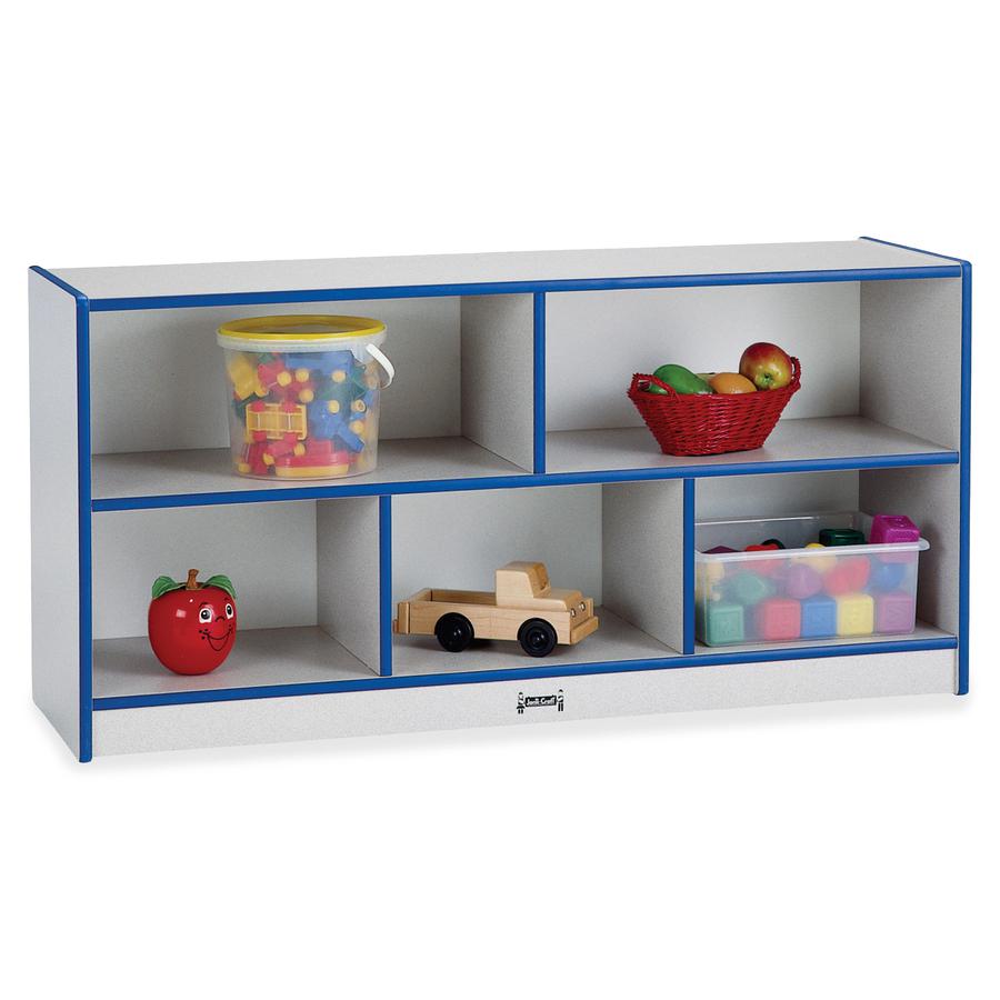 Jonti-Craft Rainbow Accents Toddler Single Storage - 24.5" Height x 48" Width x 15" Depth - Laminated, Durable - Blue - Rubber - 1 Each. Picture 4