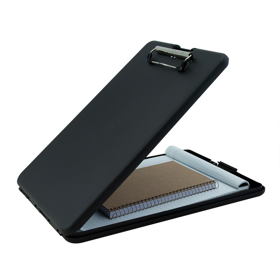 Saunders SlimMate Storage Clipboard - 0.50" Clip Capacity - 9 2/5" x 13 1/2" - Polypropylene - Black - 1 Each. Picture 6