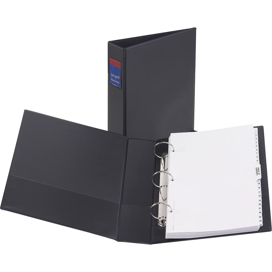 Avery&reg; Legal Durable Binder - 2" Binder Capacity - Legal - 8 1/2" x 14" Sheet Size - 275 Sheet Capacity - 3 x Round Ring Fastener(s) - 2 Pocket(s) - Polypropylene - Recycled - Spine Label, Durable. Picture 3