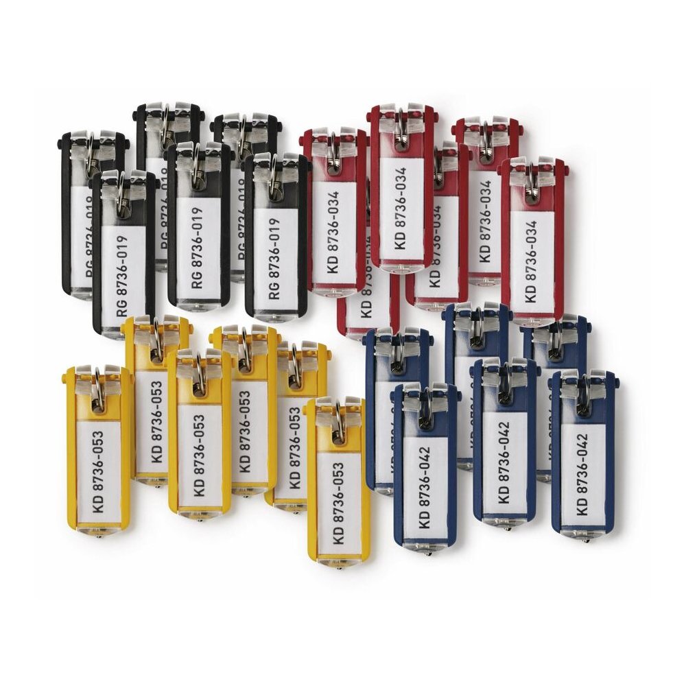DURABLE Label Window Key Tags - Assorted - 24 / Pack. Picture 9