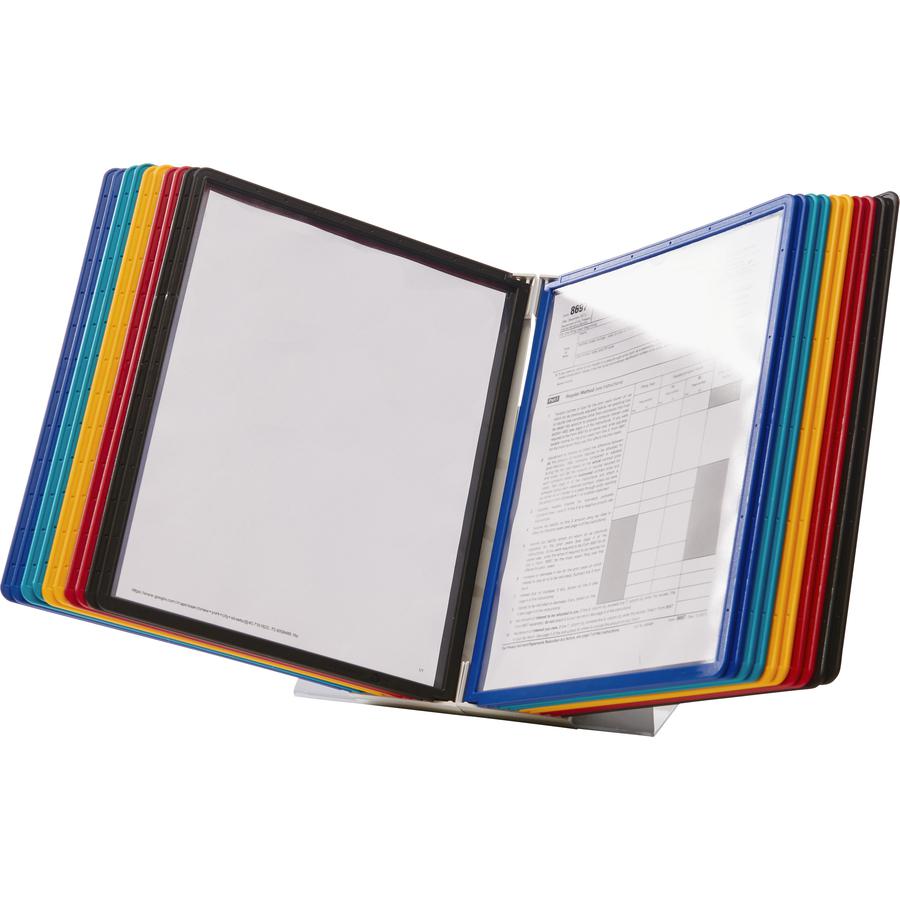 DURABLE&reg; VARIO&reg; Desktop Reference Display System - Desktop - 20 Double Sided Panels - Letter Size - Anti-Reflective/Non-Glare - Assorted Colors. Picture 11