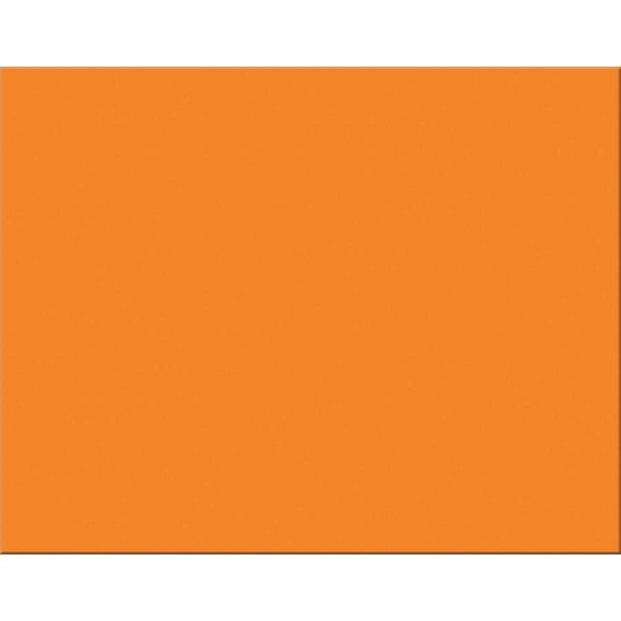 Pacon Railroad Board - Project, Art, Mat, Mounting, Block Printing, Painting, Marker, Stenciling, Poster - 28"Height x 22"Width x 1"Length - 25 / Carton - Orange. Picture 2
