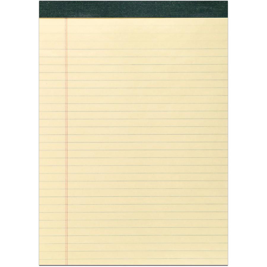 Roaring Spring Recycled Legal Pad - 40 Sheets - 80 Pages - Printed - Stapled/Tapebound - Both Side Ruling Surface - Double Line Red Margin - 15 lb Basis Weight - 56 g/m² Grammage - 11 3/4" x 8 1/. Picture 2