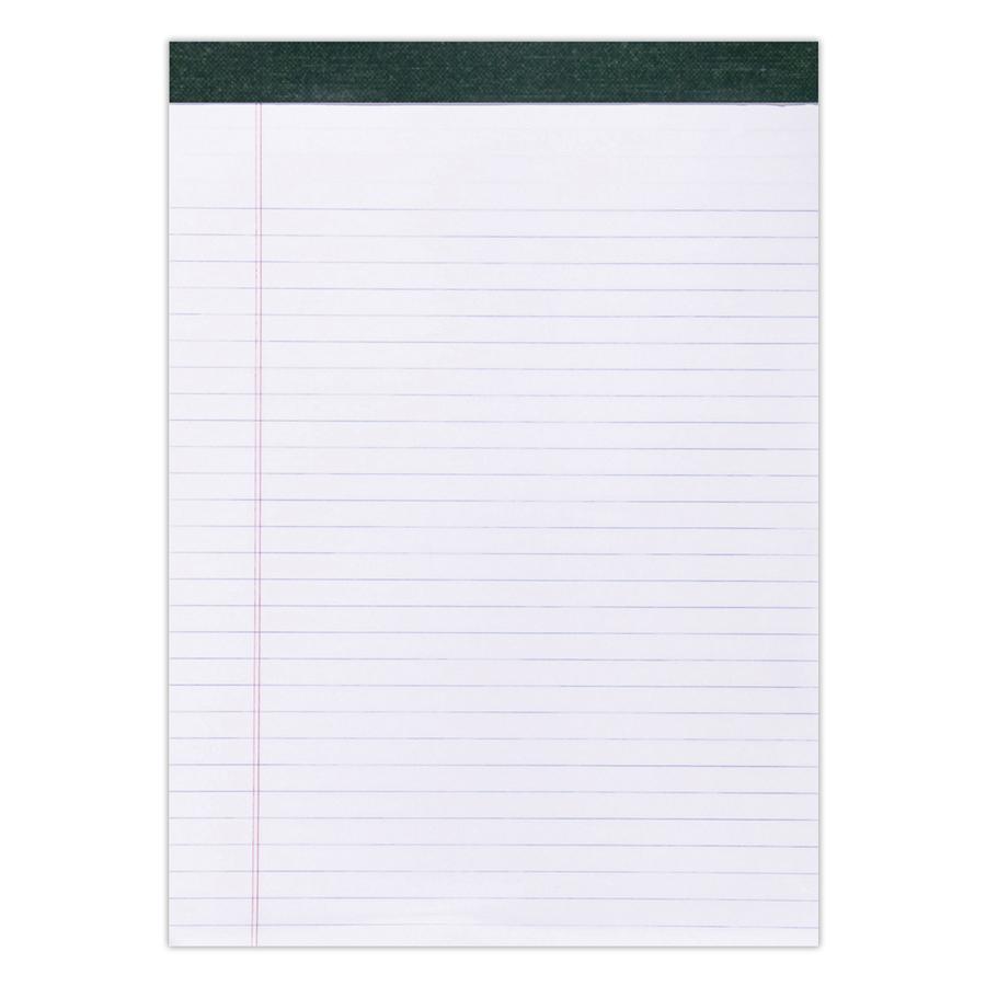 Roaring Spring Recycled Legal Pad - 40 Sheets - 80 Pages - Printed - Stapled/Tapebound - Both Side Ruling Surface - Double Line Red Margin - 15 lb Basis Weight - 56 g/m² Grammage - 11 3/4" x 8 1/. Picture 2
