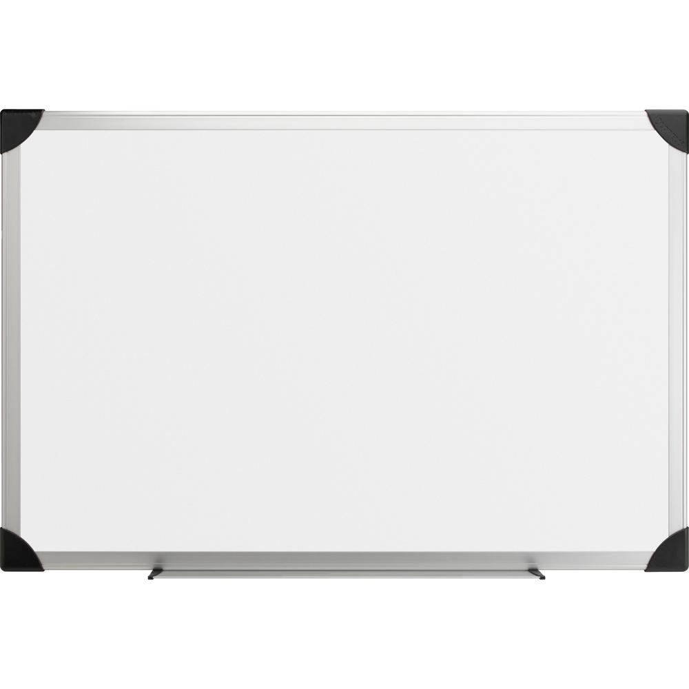 Lorell Dry-erase Board - 96" (8 ft) Width x 48" (4 ft) Height - White Styrene Surface - Aluminum Frame - Ghost Resistant, Scratch Resistant - 1 Each. Picture 3