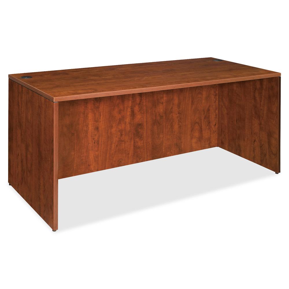 Lorell Essentials Series Rectangular Desk Shell - 29.5" Height x 70.9" Width x 35.4" Depth - Finish: Cherry, Laminate - Grommet, Modesty Panel - 1 Each. Picture 4