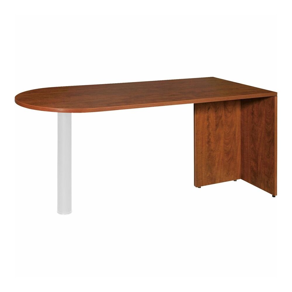 Lorell Essentials Series Peninsula Desk Box 1 of 2 - 29.5" Height x 30" Width x 66" Depth - Finish: Cherry, Laminate - 1 Each. Picture 5