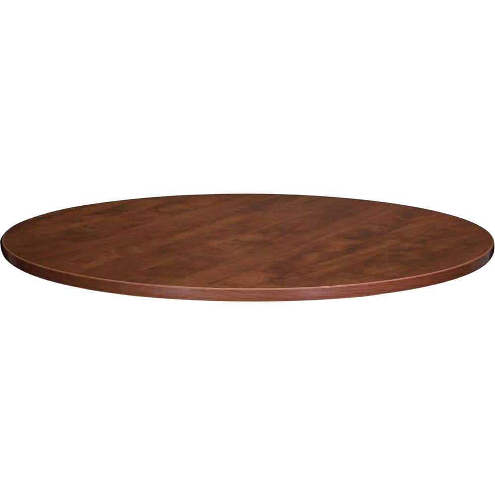 Lorell Essentials Conference Tabletop - Cherry Round Top - Contemporary Style - 41.75" Table Top Width x 41.75" Table Top Depth x 1.25" Table Top Thickness x 42" Table Top Diameter - 1" Height - Confe. Picture 3