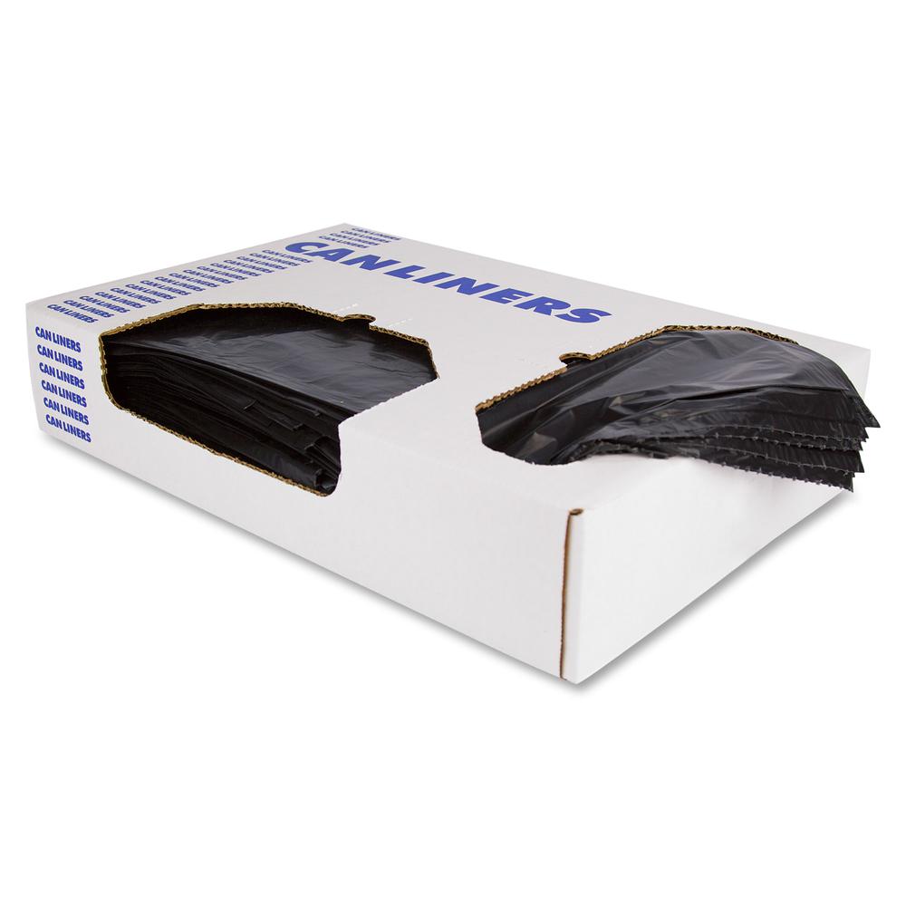 Heritage X-Liner Trash Bag - 33 gal Capacity - 39" Length x 33" Width x 1.50 mil (38 Micron) Thickness - Black - Resin - Can, Garbage - Recycled - 100 / Carton. Picture 3