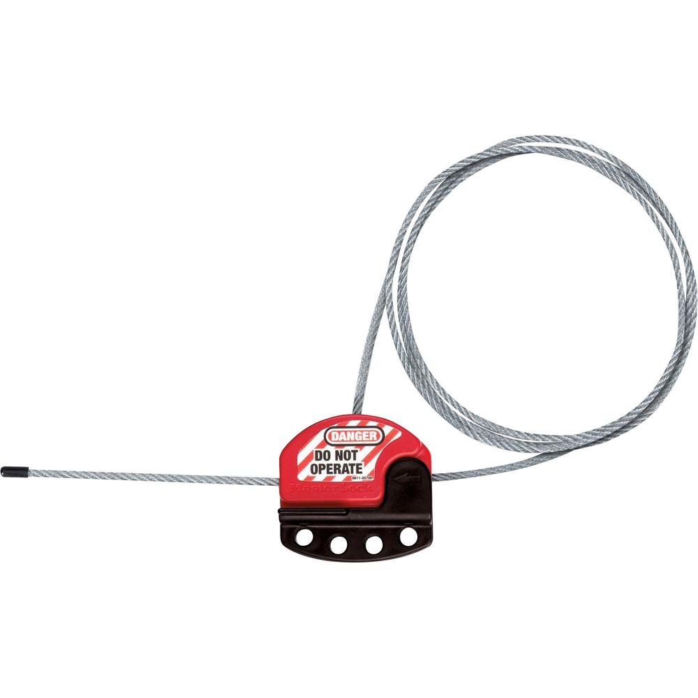 Master Lock Adjustable Cable Lockout - Black, Red - Plastic - 6 ft. Picture 2