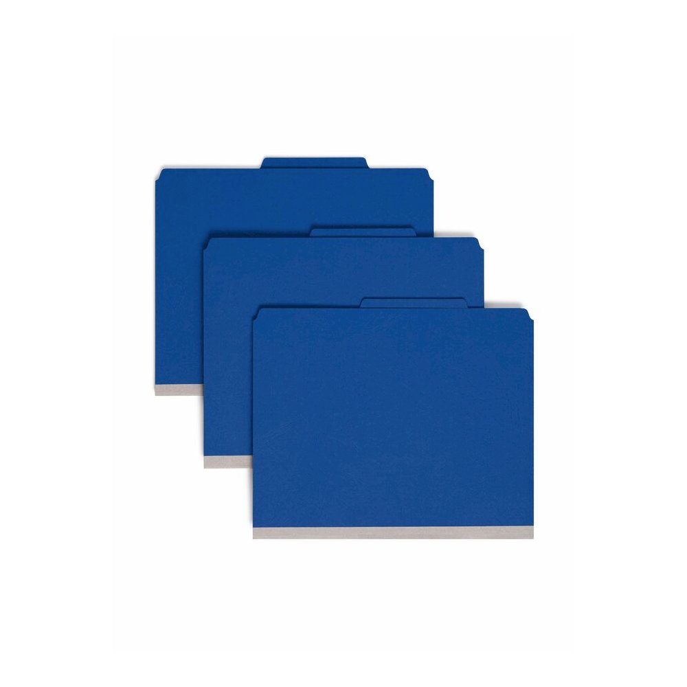 Smead SafeSHIELD 2/5 Tab Cut Letter Recycled Classification Folder - 8 1/2" x 11" - 2" Expansion - 2 x 2S Fastener - 2" for Folder, Divider - Top Tab Location - Right of Center Tab Position - 2 Divide. Picture 7