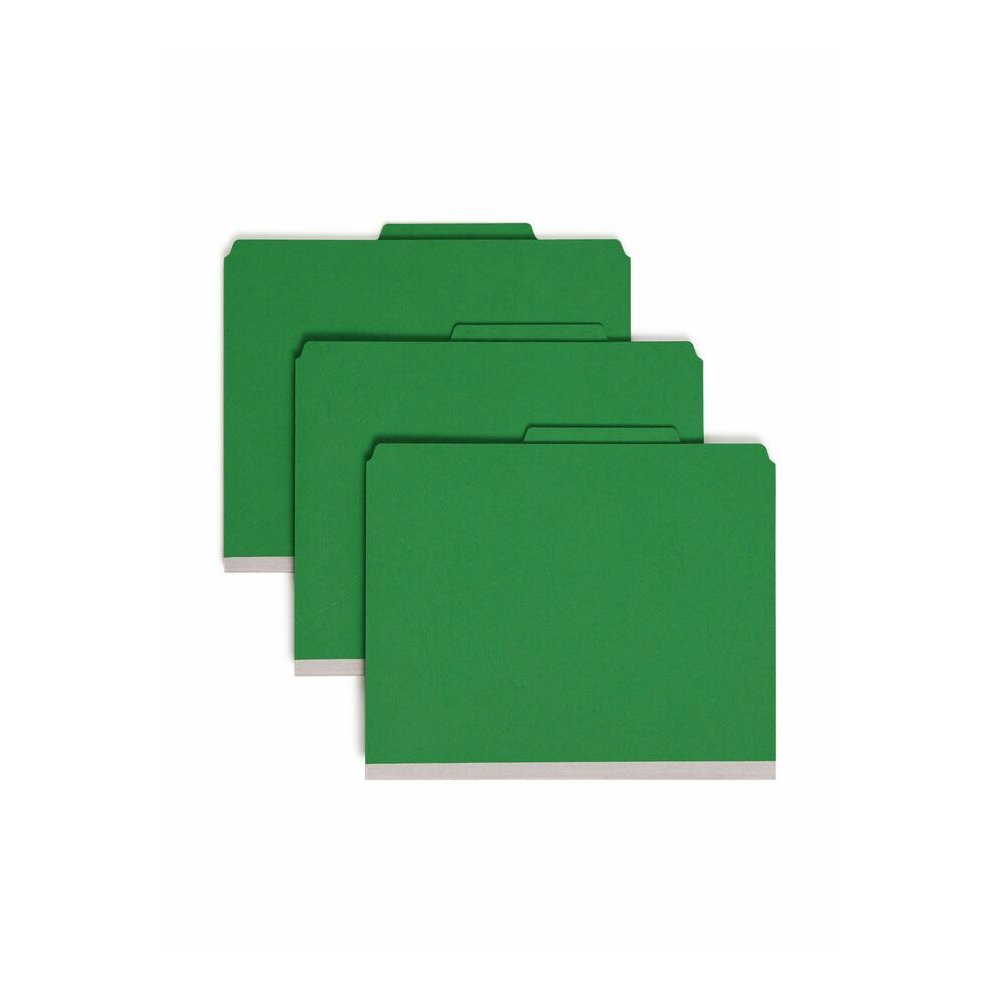 Smead SafeSHIELD 2/5 Tab Cut Letter Recycled Classification Folder - 8 1/2" x 11" - 2" Expansion - 2 x 2S Fastener - 2" for Folder, Divider - Top Tab Location - Right of Center Tab Position - 2 Divide. Picture 9