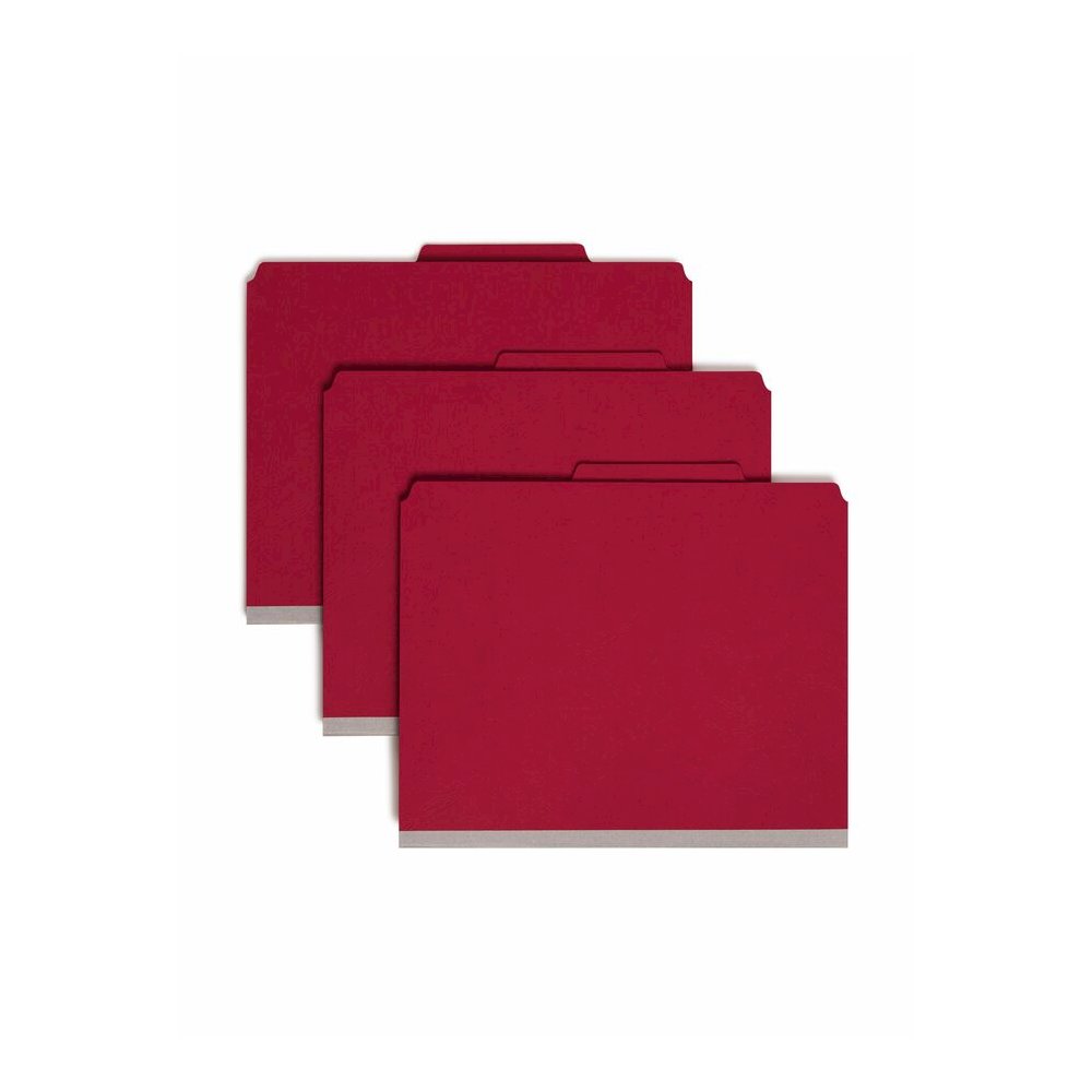 Smead SafeSHIELD 2/5 Tab Cut Letter Recycled Classification Folder - 8 1/2" x 11" - 2" Expansion - 2 x 2S Fastener - 2" for Folder, Divider - Top Tab Location - Right of Center Tab Position - 2 Divide. Picture 9