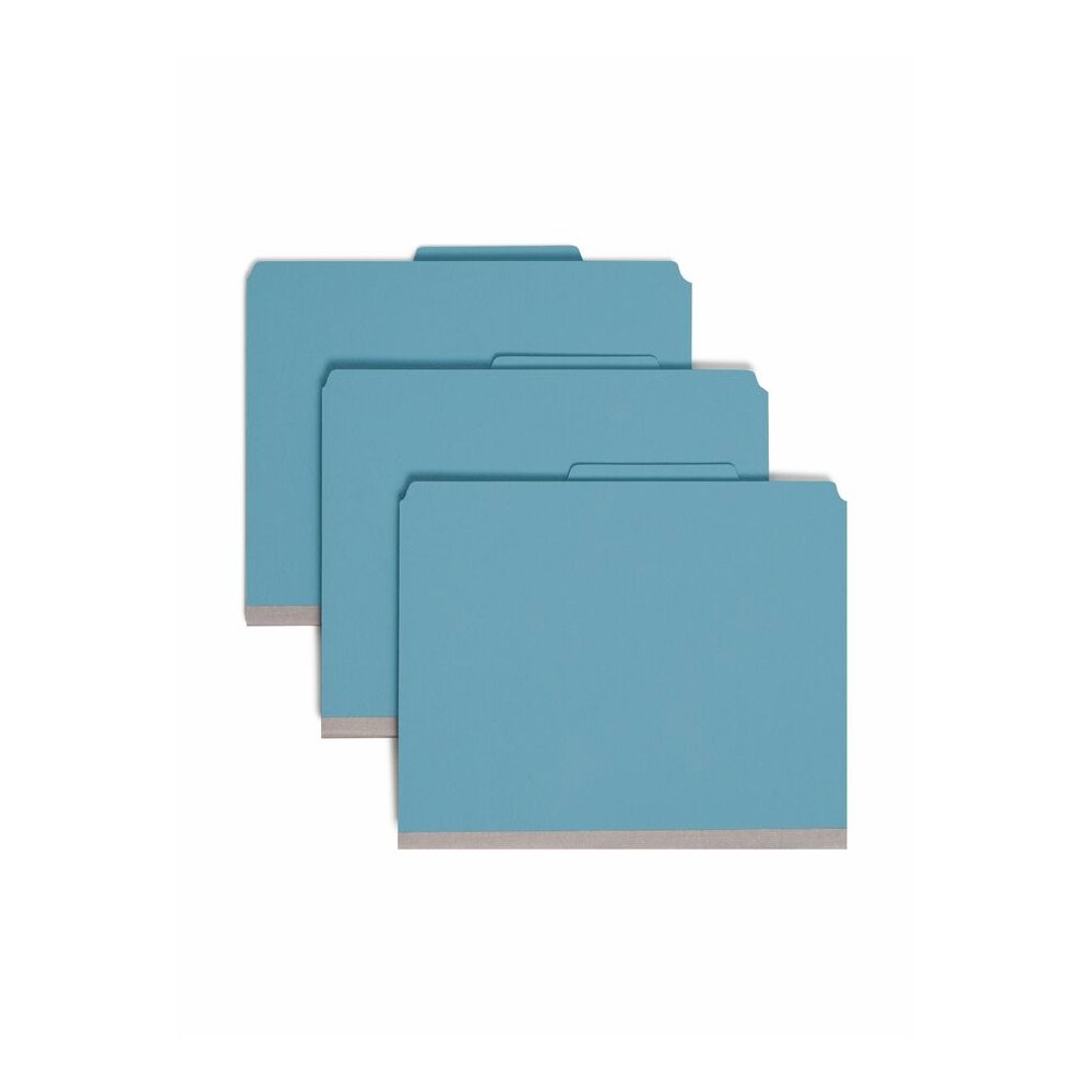 Smead SafeSHIELD 2/5 Tab Cut Letter Recycled Classification Folder - 8 1/2" x 11" - 2" Expansion - 2 x 2S Fastener - 2" for Folder, Divider - Top Tab Location - Right of Center Tab Position - 2 Divide. Picture 9