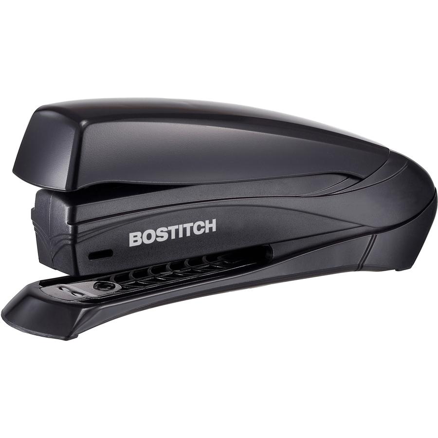 Bostitch Inspire 20 Spring-Powered Premium Desktop Stapler - Staples Upto 20 Sheet - Holds Upto 210 Staple - Full Strip - Staple Size: 0.25" - Black - Rubber - 1 Each. Picture 3