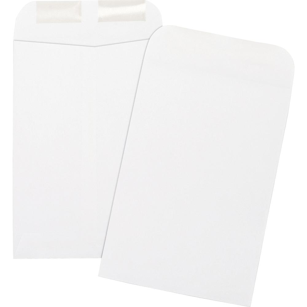 Business Source Durable Open-End Catalog Envelopes - Catalog - #1 3/4 - 6 1/2" Width x 9 1/2" Length - 24 lb - Gummed - White - Wove - 1 Box. Picture 2