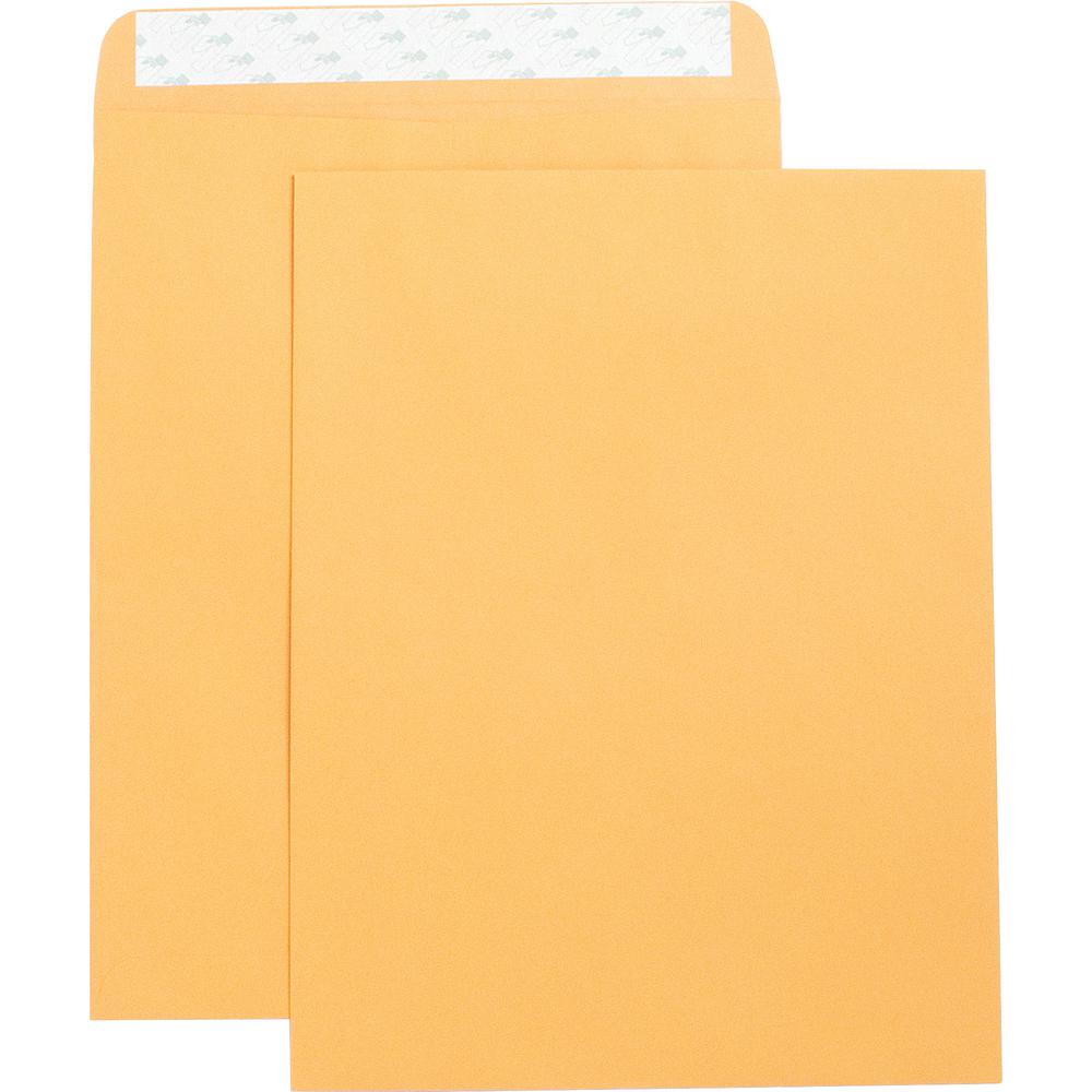 Business Source Self Adhesive Kraft Catalog Envelopes - Catalog - 10" Width x 13" Length - 28 lb - Self-sealing - Brown Kraft - Kraft - 250 / Box. Picture 2
