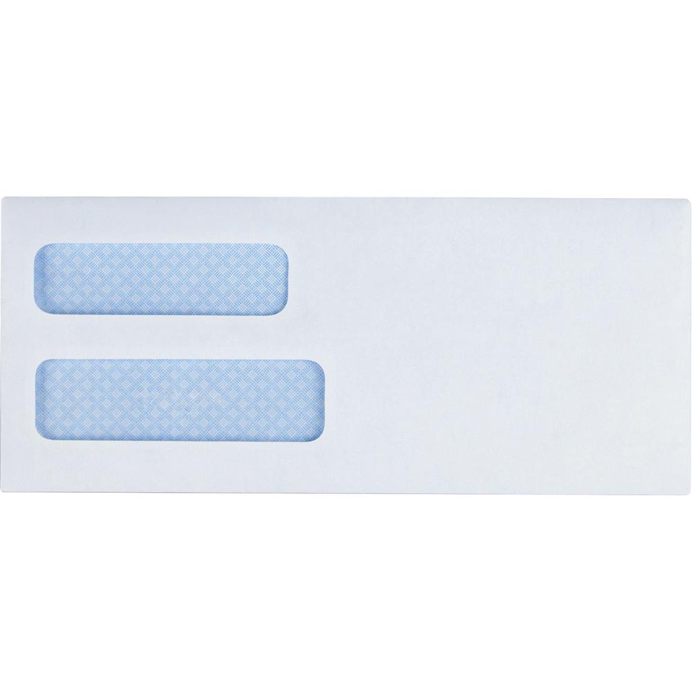 Business Source No. 8-5/8 Business Check Envelopes - Double Window - #8 5/8 - 8 5/8" Width x 3 5/8" Length - 24 lb - Gummed - Wove - 500 / Box - White. Picture 2