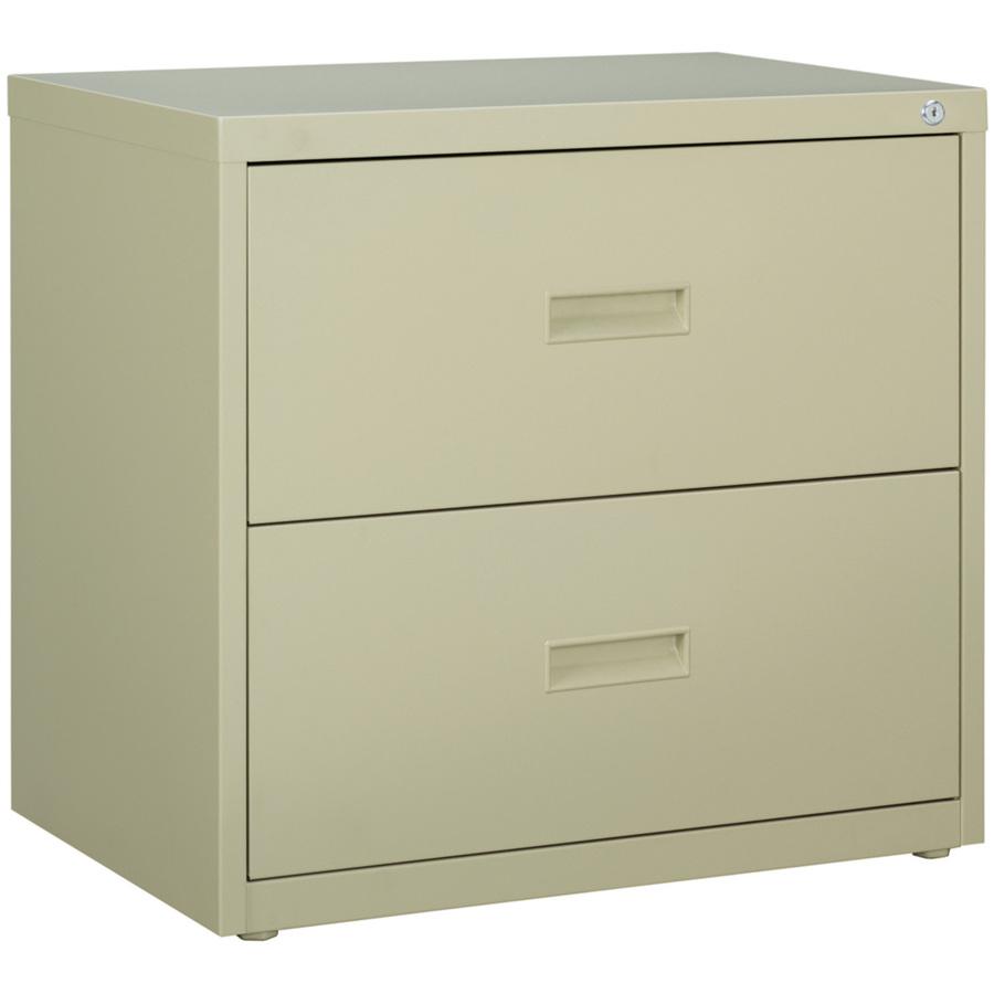 Lorell Value Lateral File - 2-Drawer - 30" Width x 18.6" Depth x 28.1" Height - 2 x Drawer(s) for File - A4, Letter, Legal - Interlocking, Ball-bearing Suspension, Adjustable Glide, Locking Drawer - P. Picture 5