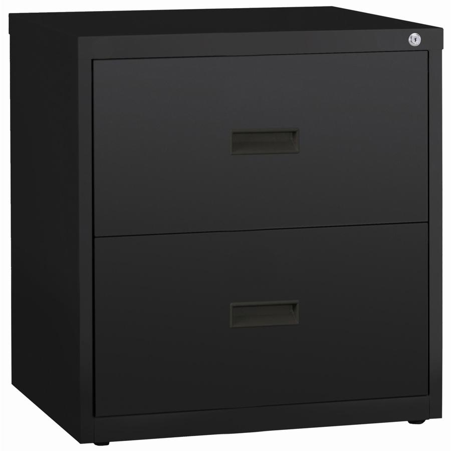 Lorell Value Lateral File - 2-Drawer - 30" Width x 18.6" Depth x 28.1" Height - 2 x Drawer(s) for File - A4, Letter, Legal - Interlocking, Ball-bearing Suspension, Adjustable Glide, Locking Drawer - B. Picture 4