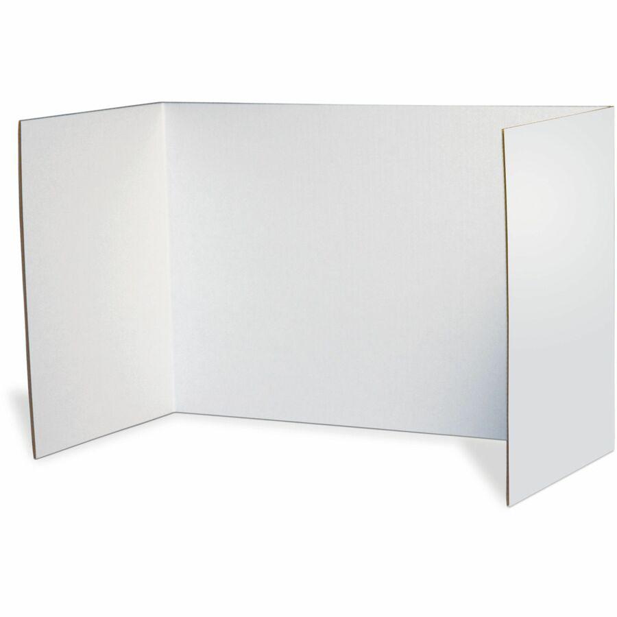 Pacon Privacy Boards - 48"W x 16"H - 4 Boards/Pack - White. Picture 3