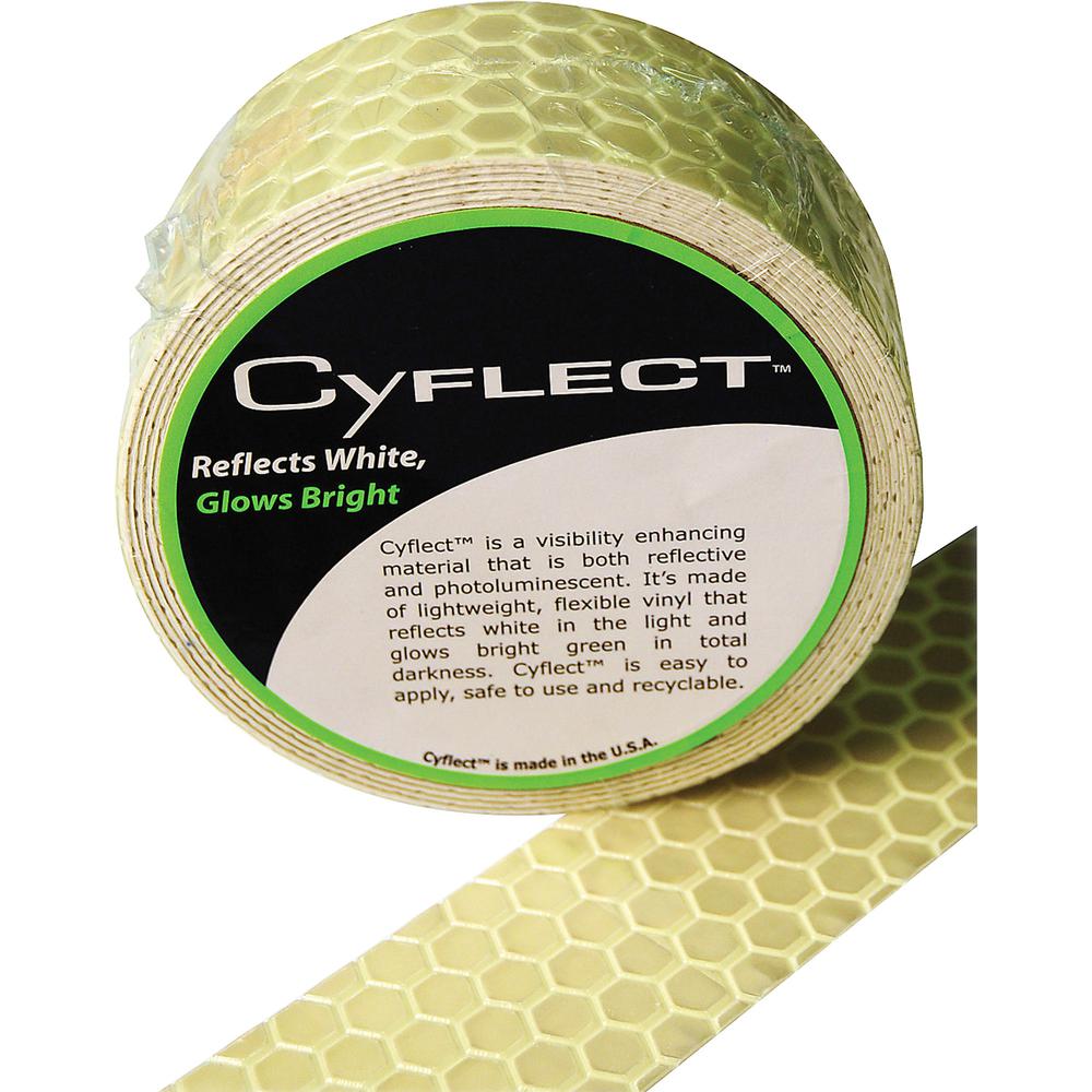 Miller's Creek Honeycomb Reflective Adhesive Tape - 5 ft Length x 1.50" Width - Plastic - For Shipping, Mailing - 1 / Roll - Yellow. Picture 2