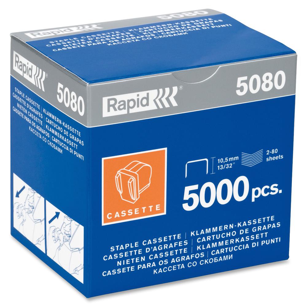 Rapid 5080e Staple Cartridge - Holds 90 Sheet(s) - Silver5000 / Box. Picture 3