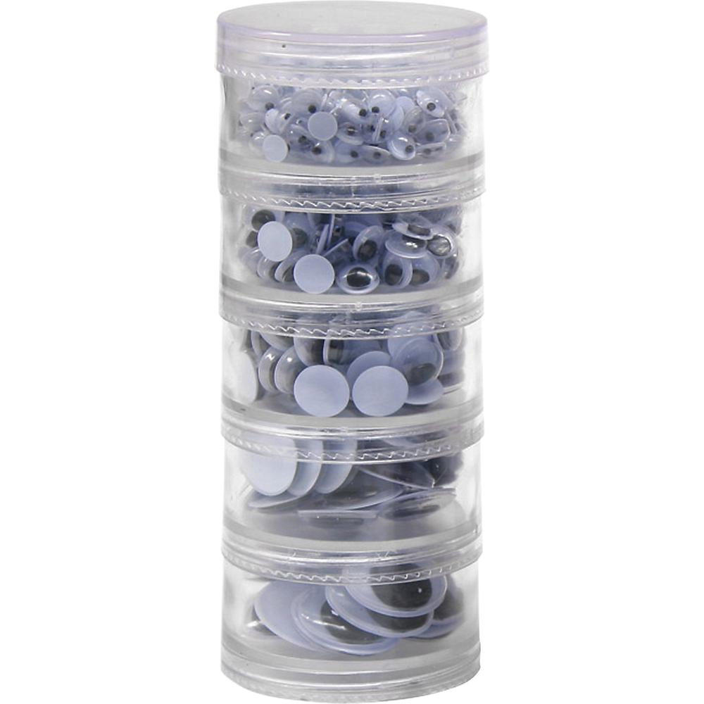Creativity Street Storage Stacker Wiggle Eyes - Craft - 560 Piece(s) - 560 / Set - Assorted. Picture 2