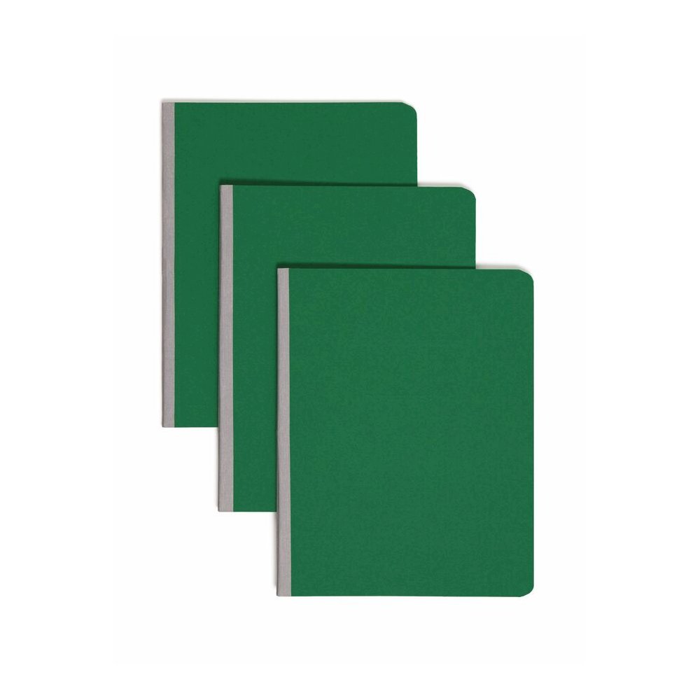 Smead Letter Recycled Fastener Folder - 3" Folder Capacity - 8 1/2" x 11" - 350 Sheets Capacity - 3" Expansion - 1 Fastener - 25 pt. - Pressboard - Green - Metal Compressor, Hinged - 60% Recycled - 25. Picture 2