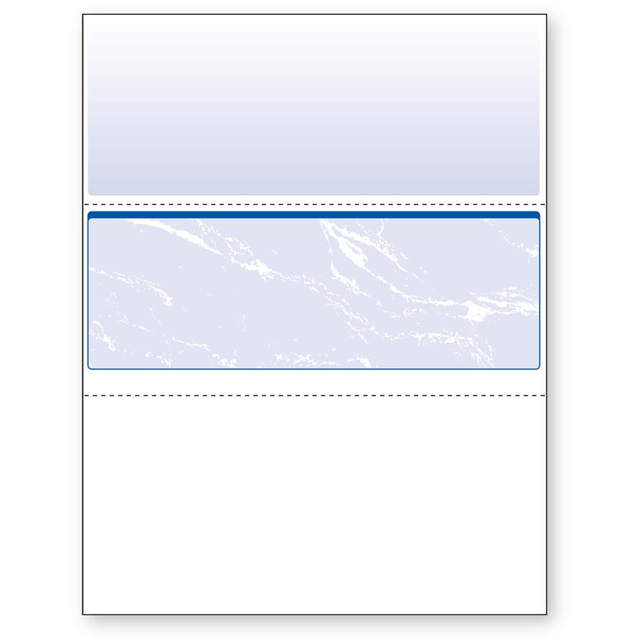 DocuGard Security Blue Marble Business Checks with 11 Features to Prevent Fraud - Letter - 8 1/2" x 11" - 24 lb Basis Weight - Smooth - 500 / Ream - Watermarked, Pantograph, Coin-reactive Ink, Microte. Picture 4