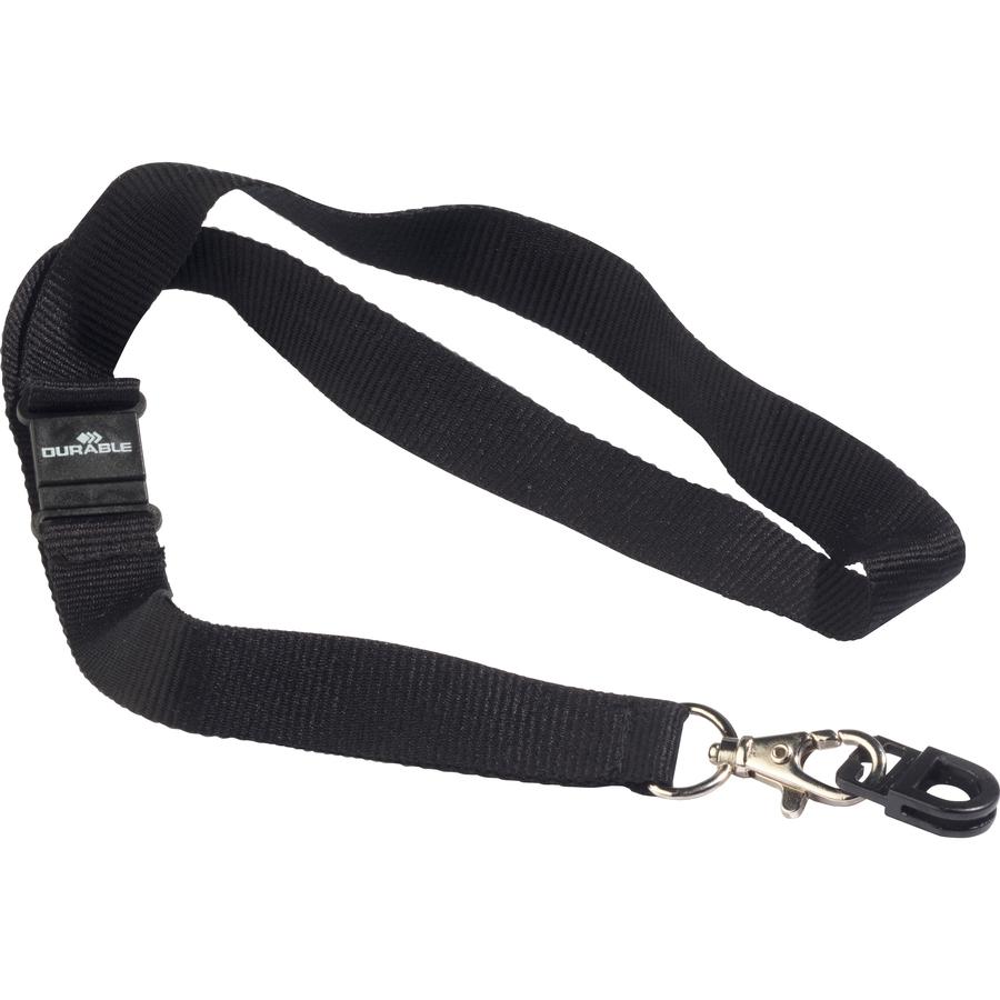 DURABLE Tension Fit ID Gripper Necklace - Black - 10 / Box. Picture 5
