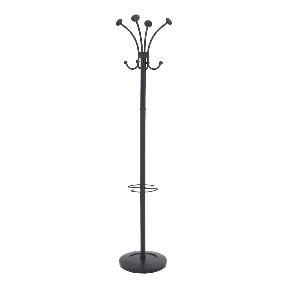 Alba Four Double Peg Coat Stand - 8 Pegs - for Coat, Clothes - Black - 1 Each. Picture 5