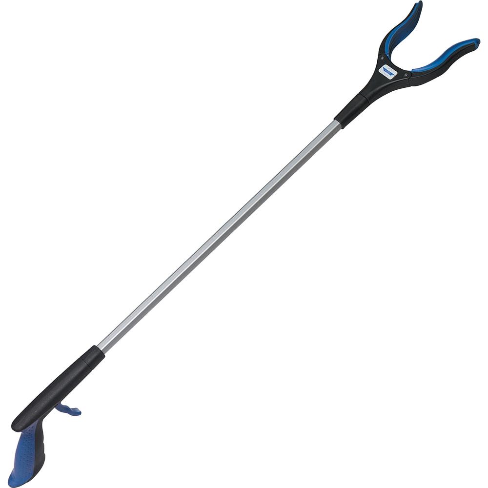 Ettore Grip 'n Grab Multipurpose Pickup Tool - 32" Reach - Articulating Head, Rust Proof, Comfortable Handle, Comfortable Handle - Rubber, Aluminum, Plastic - Blue - 1 Each. Picture 4