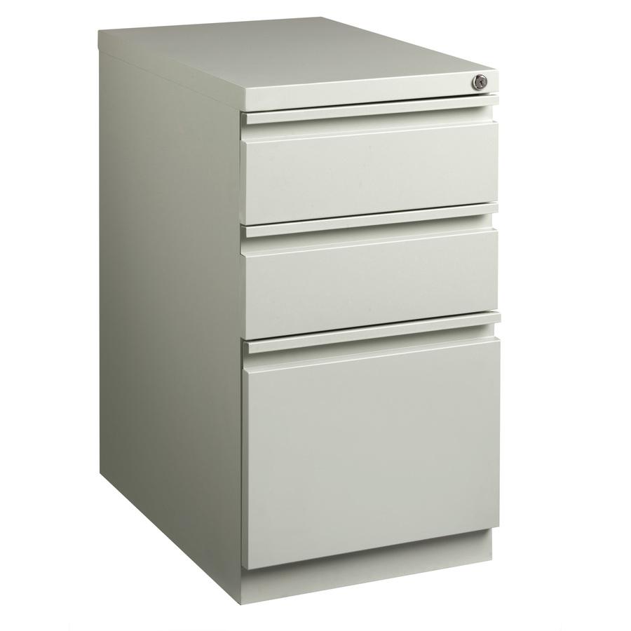 Lorell 23" Box/Box/File Mobile File Cabinet with Full-Width Pull - 15" Width x 22.9" Depth x 27.7" Height - 3 x Drawer(s) for Box, File - Letter - Vertical - Ball-bearing Suspension, Security Lock, Re. Picture 11