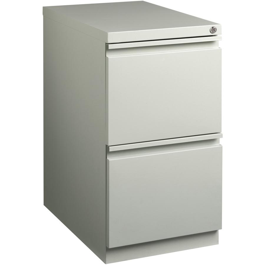 Lorell 23" File/File Mobile File Cabinet with Full-Width Pull - 15" Width x 22.9" Depth x 27.7" Height - 2 x Drawer(s) for File - Letter - Vertical - Ball-bearing Suspension, Security Lock, Recessed H. Picture 11