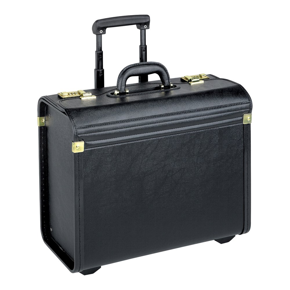 Lorell Travel/Luggage Case (Roller) Travel Essential, Book, File Folder - Black - Vinyl Body - Handle - 14" Height x 22" Width x 8" Depth - 1 Each. Picture 8