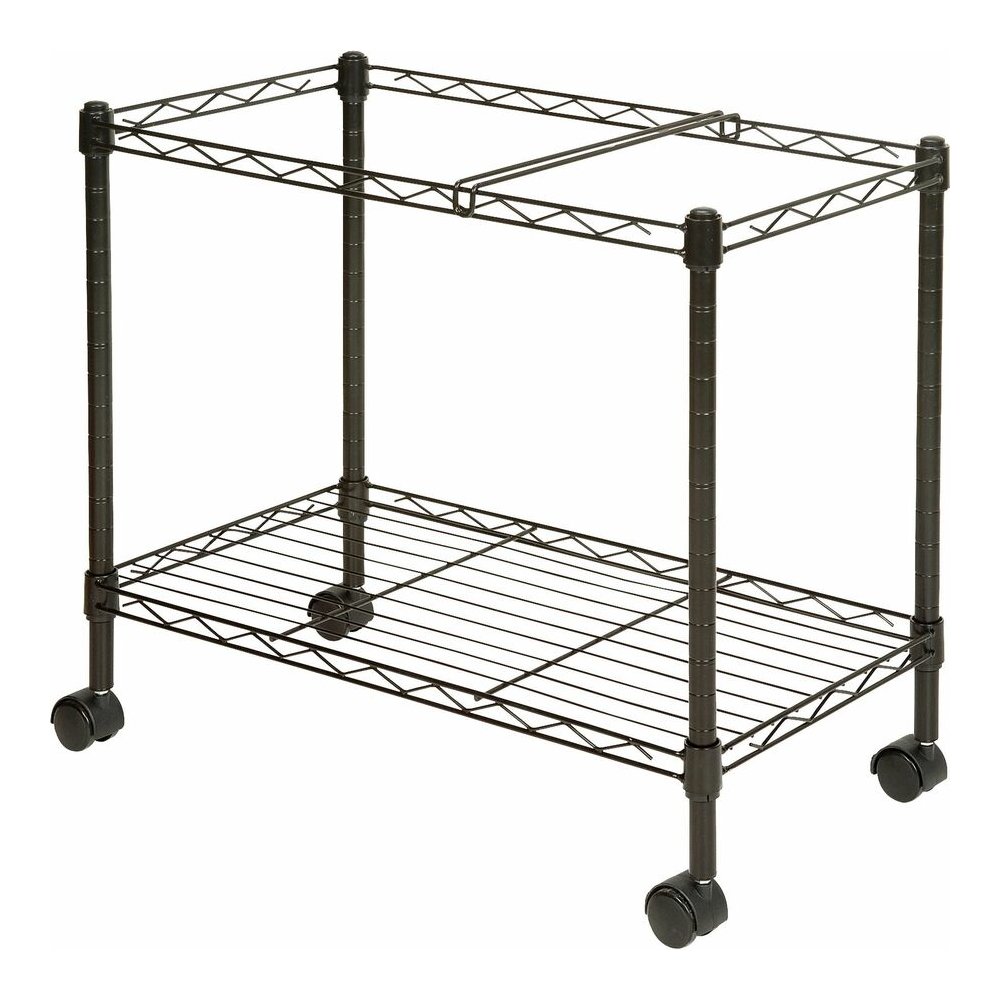 Lorell Mobile File Cart - 4 Casters - Steel - 12.88" Width x 25.75" Depth x 20.50" Height - Black - 1 Each. Picture 5